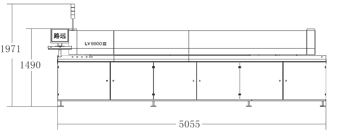 Eight-zones Reflow oven _Front size